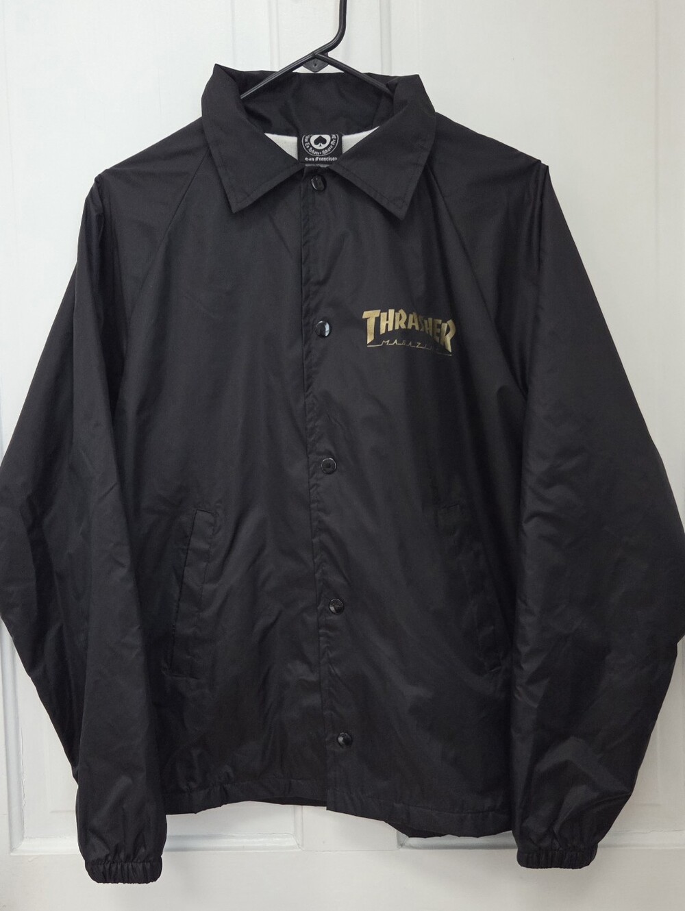 Thrasher Black Pentagram Coach Jacket Windbreaker S